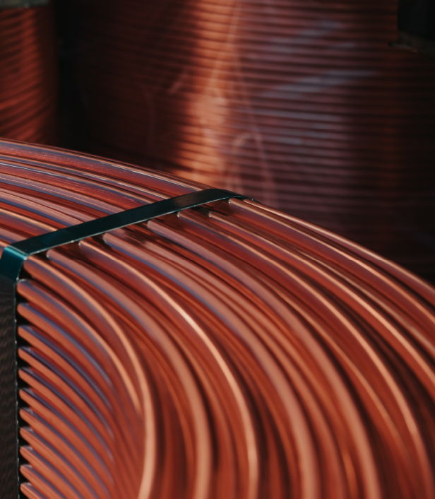 Illustration de fil de cuivre bas carbone